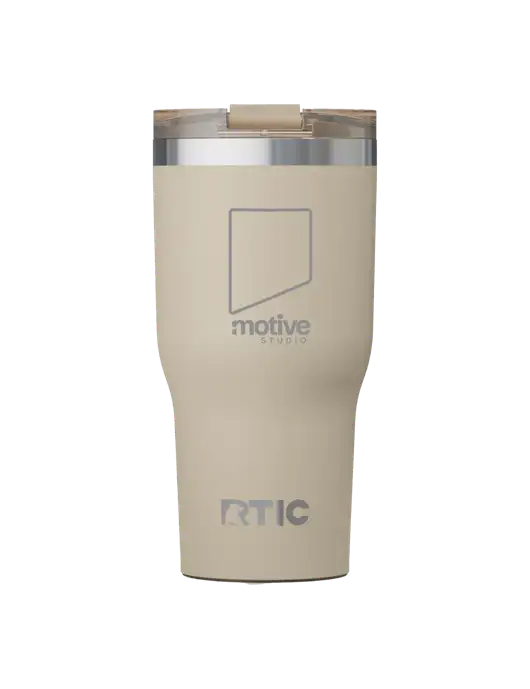RTIC Essential 30 oz Tan Tumbler w/Motive Studio Logo