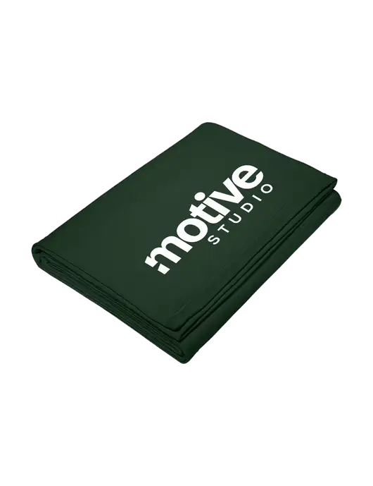 Core Dark Green Fleece Sweatshirt Blanket w/Motive Studio Logo