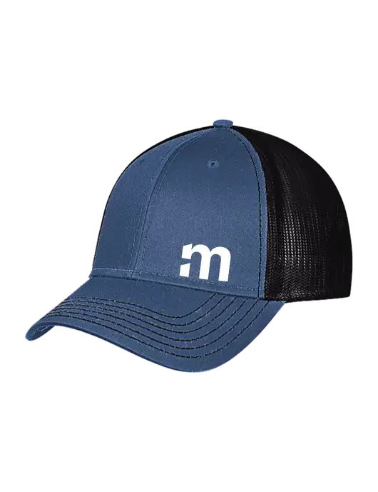 Dark Royal/Black Mesh Trucker Cap Snap Back w/m Icon Logo