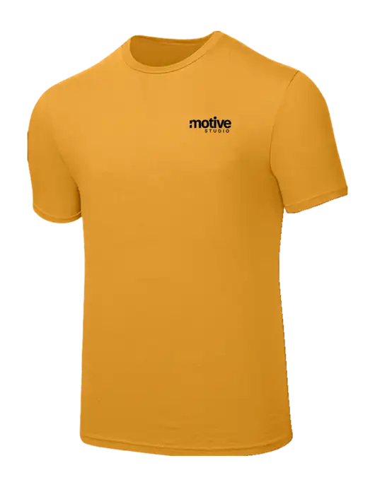 Seriously Soft Yellow Gold T-Shirt w/Motive Studio Logo