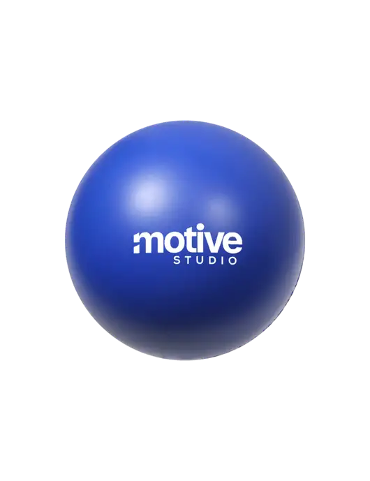 Dark Royal Blue Stress Reliever Ball w/Motive Studio Logo