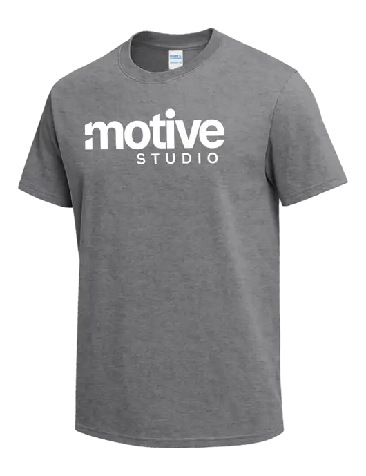 Medium Grey Heather Heavyweight 6.1 oz T-Shirt w/Motive Studio Logo
