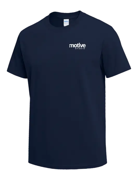 Navy Heavyweight 6.1 oz T-Shirt w/Motive Studio Logo