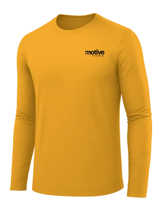 Long Sleeve Yellow Gold PosiCharge Competitor Tee w/Motive Studio Logo