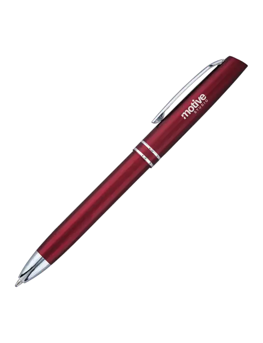 Maroon Anguilla Black Ink Pen w/Motive Studio Logo