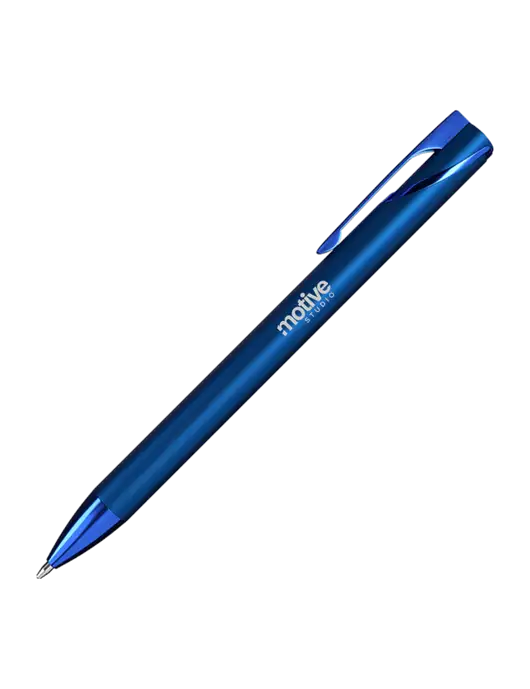 Navy HyperNova Ballpoint Pen - Black Ink w/Motive Studio Logo