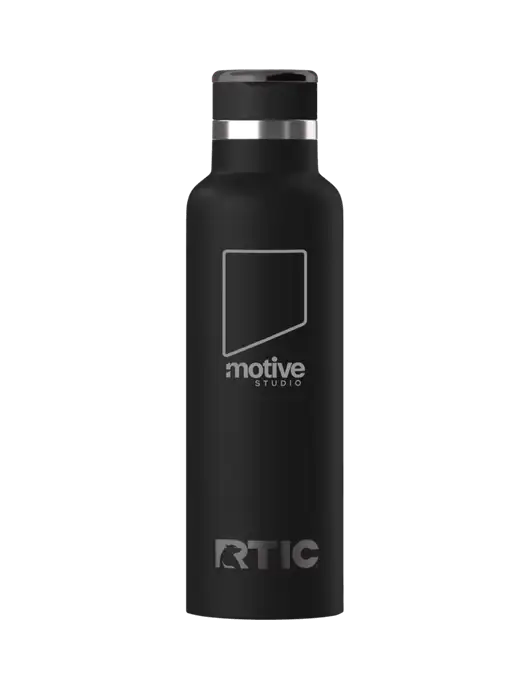 RTIC Journey 20 oz Black Bottle w/Motive Studio Logo
