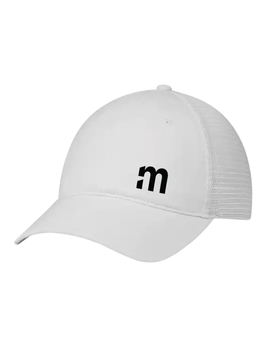 Richardson 111 Garment Washed Trucker Cap White w/White Mesh w/m Icon Logo
