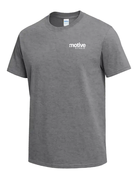 Medium Grey Heather Heavyweight 6.1 oz T-Shirt w/Motive Studio Logo