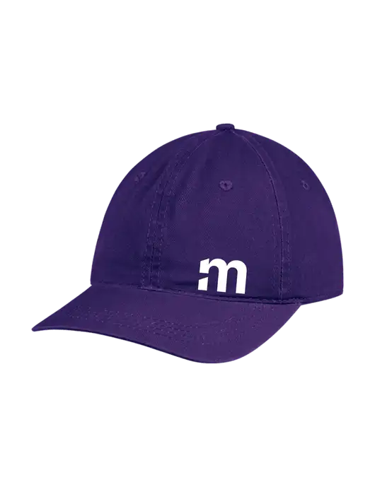 Garment Washed Unstructured Twill Purple Cap w/m Icon Logo