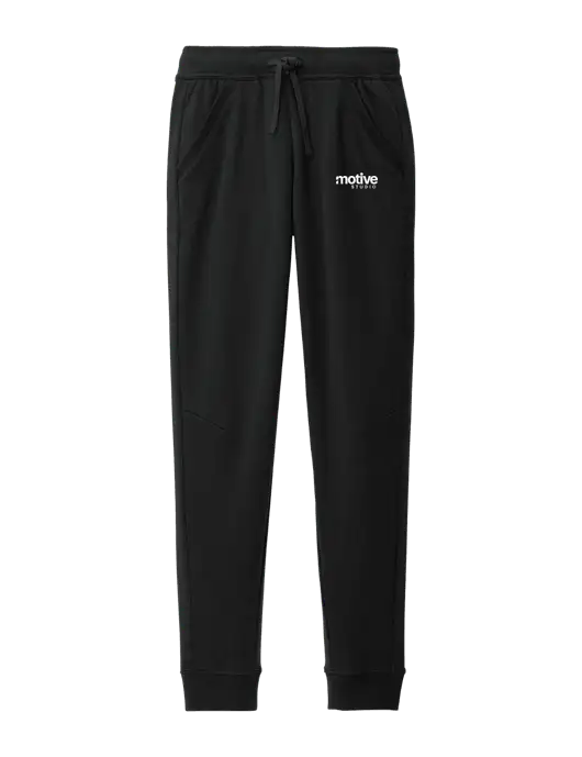 Modern Black Fleece Jogger w/Motive Studio Logo
