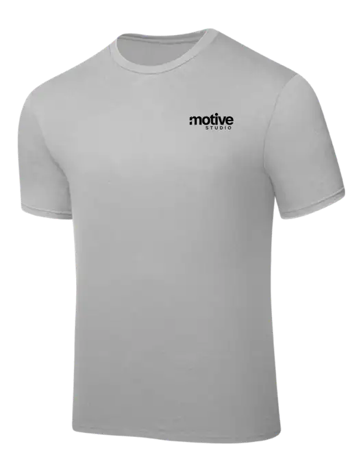 Silver PosiCharge Competitor Tee w/Motive Studio Logo