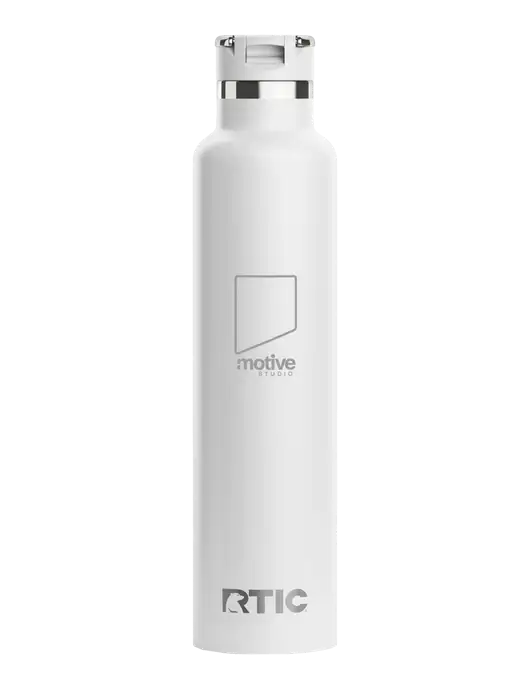 RTIC Journey 26 oz White Bottle w/Motive Studio Logo