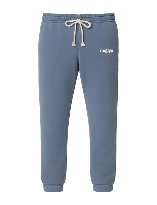 Comfort Colors Garment-Dyed Slate Blue Lightweight Fleece Sweatpants w/Motive Studio Logo