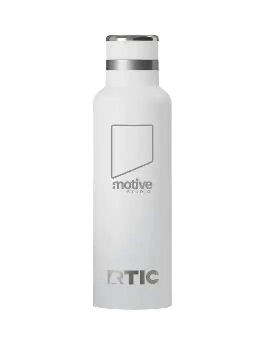 RTIC Journey 20 oz White Bottle w/Motive Studio Logo