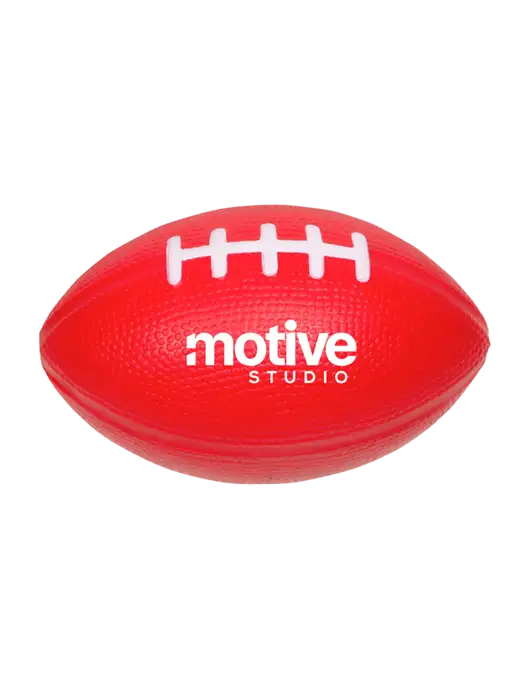 Red Stress Reliever Football w/Motive Studio Logo