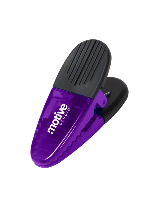 Magnetic Purple Power Clip w/Motive Studio Logo