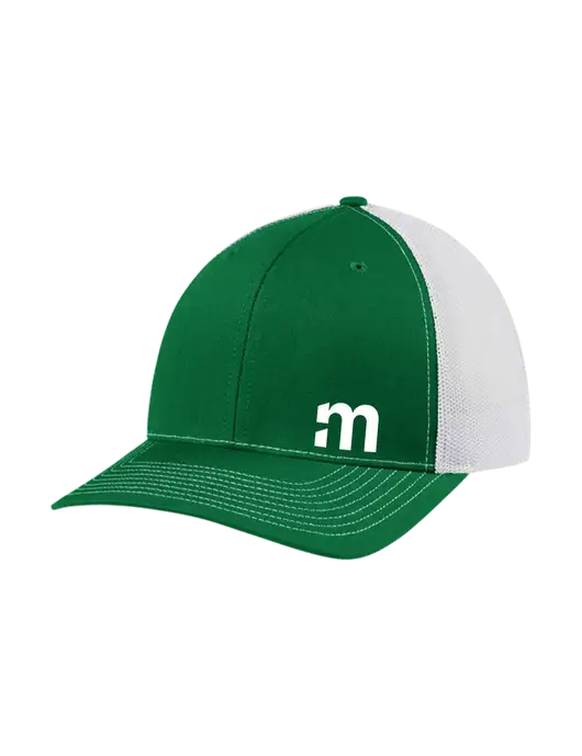 Richardson Adjustable Snapback Original 112 Trucker Cap Kelly w/White Mesh w/m Icon Logo