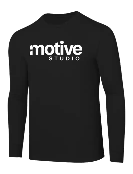 Core Blend Black Long Sleeve Tee w/Motive Studio Logo