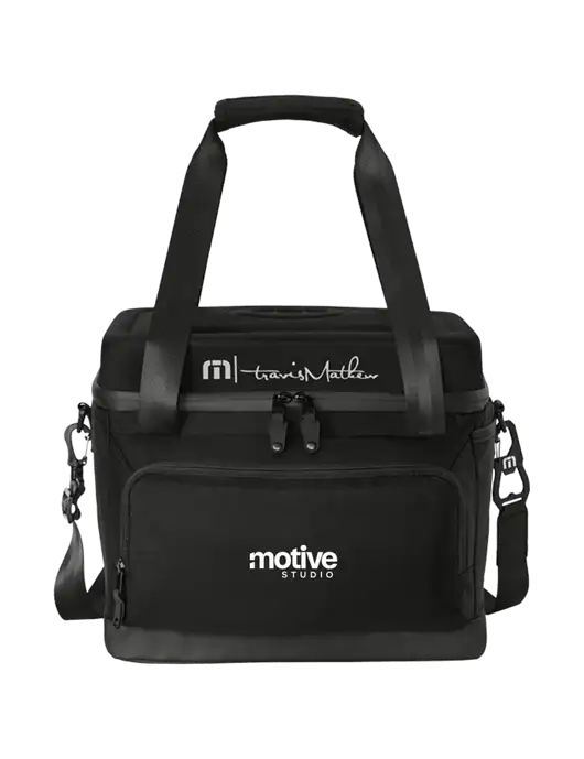 TravisMathew Black Cruise 24-Can Cooler w/Motive Studio Logo