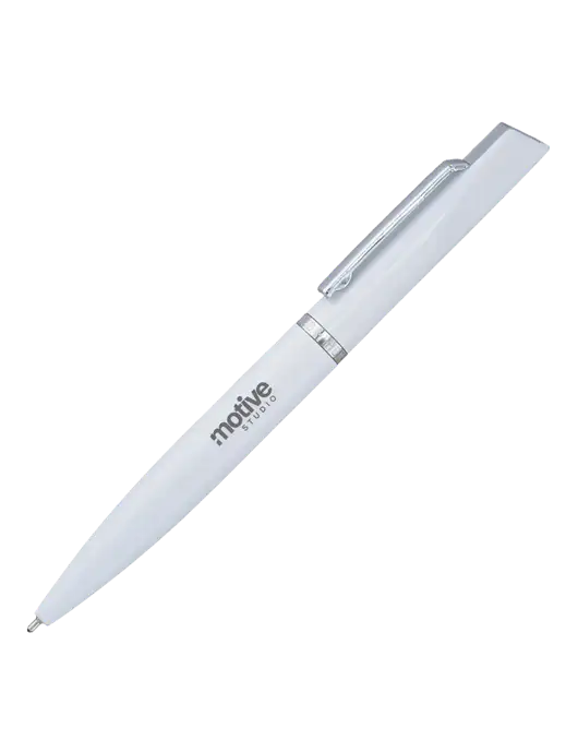 Santos White Pen - Black Ink w/Motive Studio Logo