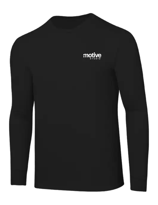 Core Blend Black Long Sleeve Tee w/Motive Studio Logo