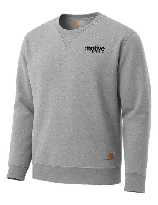 Carhartt Light Grey Heather Midweight Crewneck Sweatshirt w/Motive Studio Logo