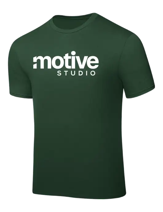 Dark Green PosiCharge Competitor Tee w/Motive Studio Logo