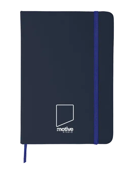 Dark Navy Blue Comfort Touch Bound Journal 5" X 7" w/Motive Studio Logo