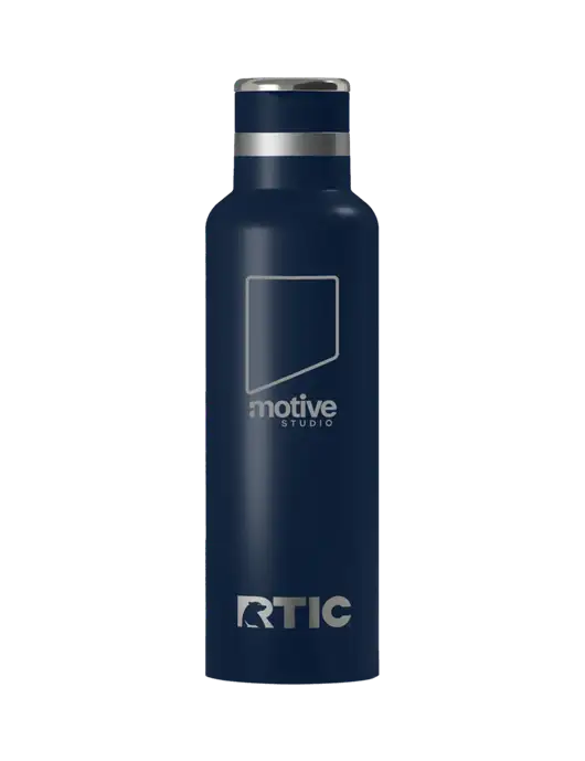 RTIC Journey 20 oz Navy Bottle w/Motive Studio Logo