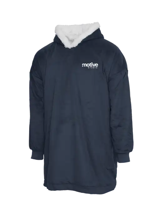 Wearable Lodge Navy Blanket w/Motive Studio Logo