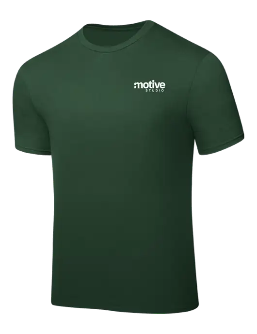 Dark Green PosiCharge Competitor Tee w/Motive Studio Logo