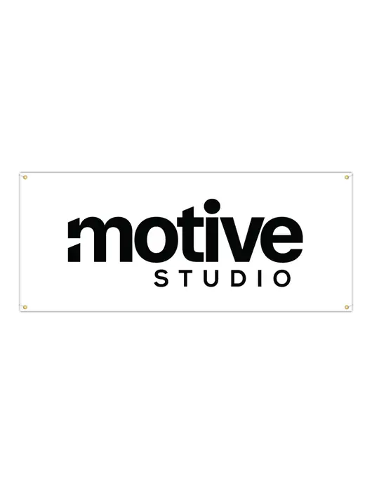 Vinyl Banner 72" x 30" w/Motive Studio Logo