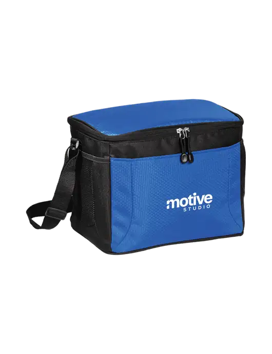 12 Can Twilight Blue/Black Cube Cooler  w/Motive Studio Logo