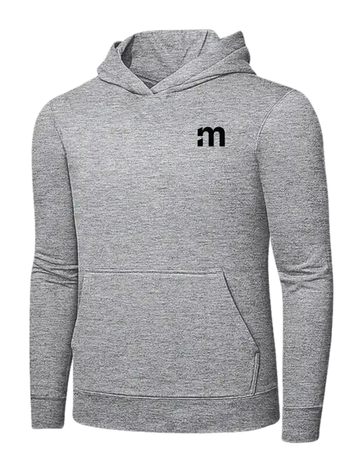 Light Grey Heather 7.8 oz Ring Spun Hooded Sweatshirt w/m Icon Logo