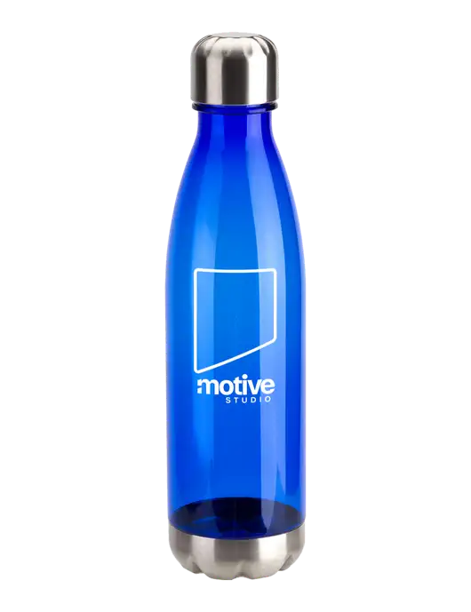 Bayside Tritan Blue 25 oz Bottle with Stainless Base and Cap w/Motive Studio Logo