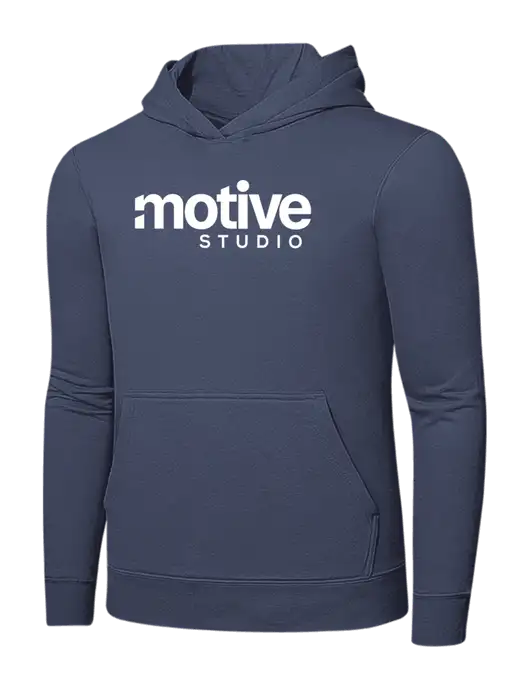 Steel Blue 7.8. oz Ring Spun Hooded Sweatshirt w/Motive Studio Logo