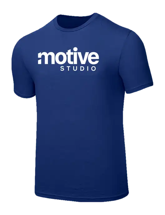 Seriously Soft Dark Royal T-Shirt w/Motive Studio Logo