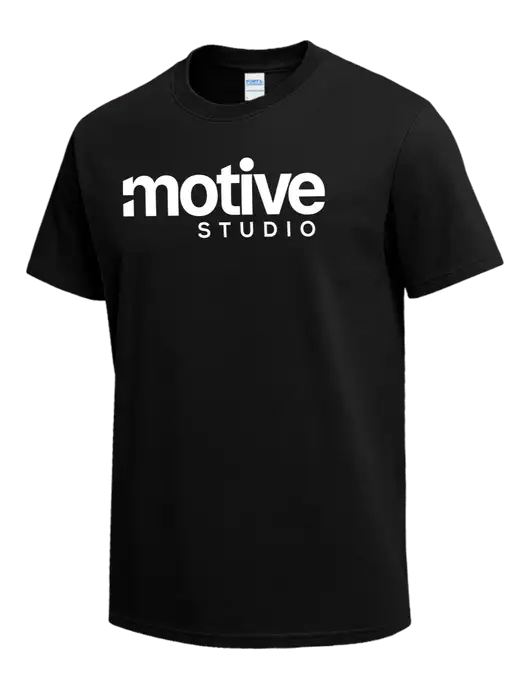 Black Heavyweight 6.1 oz T-Shirt w/Motive Studio Logo