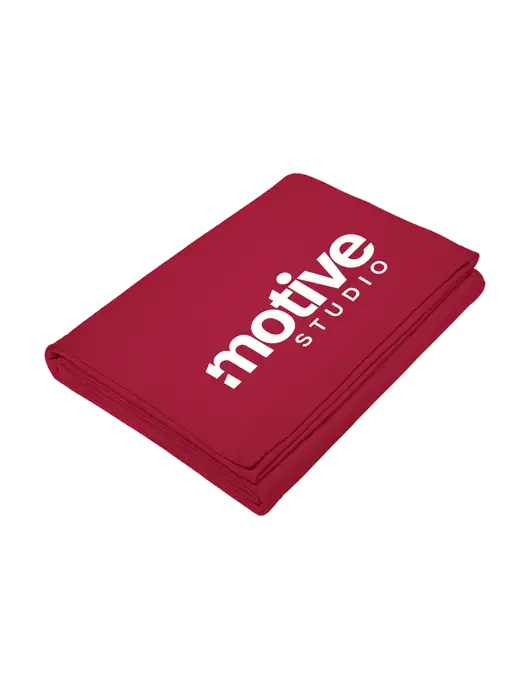 Core Red Fleece Sweatshirt Blanket w/Motive Studio Logo