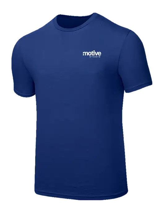 Seriously Soft Dark Royal T-Shirt w/Motive Studio Logo