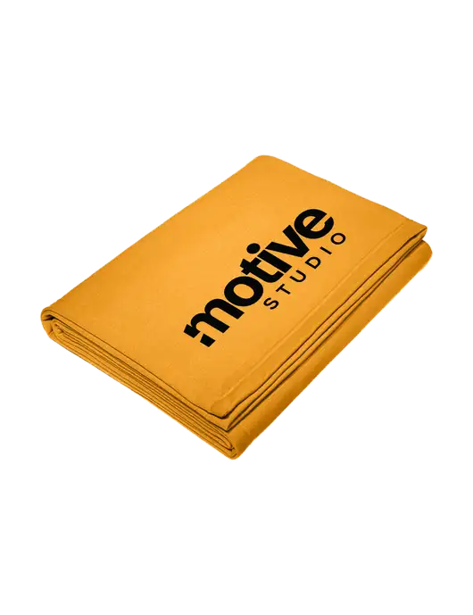 Core Gold Fleece Sweatshirt Blanket w/Motive Studio Logo