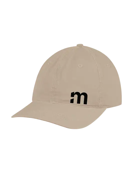 Garment Washed Unstructured Twill Tan Cap w/m Icon Logo
