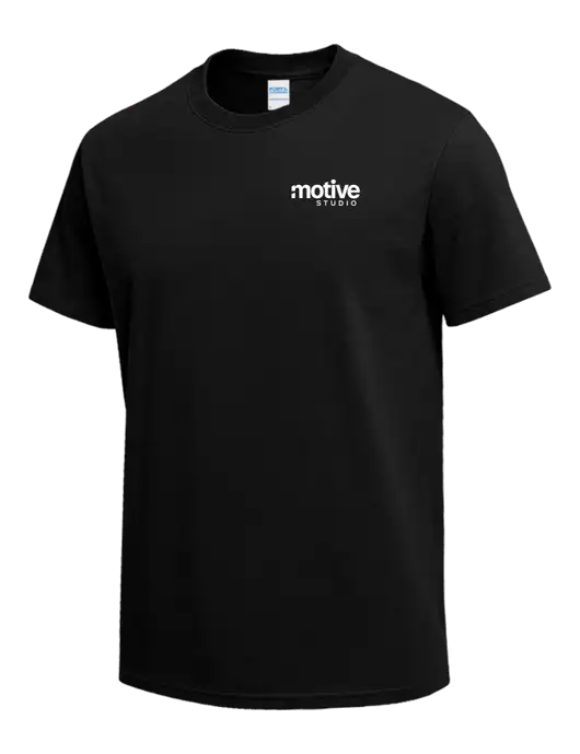 Black Heavyweight 6.1 oz T-Shirt w/Motive Studio Logo