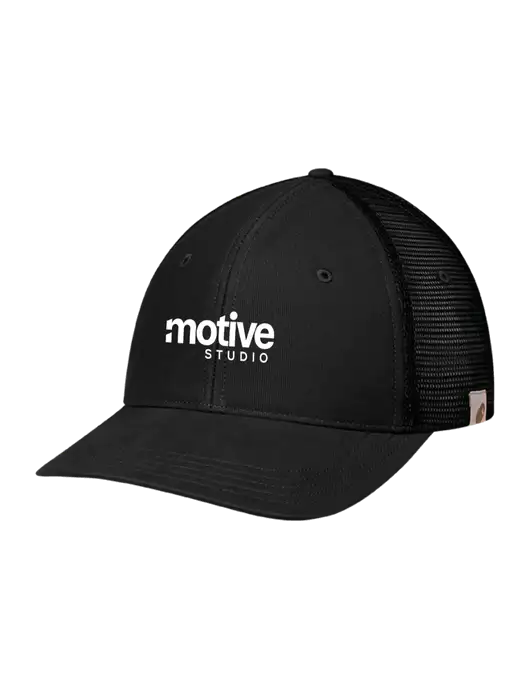 Carhartt Black Canvas Trucker Cap w/Motive Studio Logo