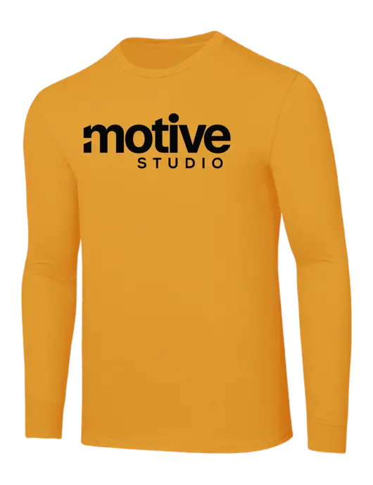 Core Blend Yellow Gold Long Sleeve Tee w/Motive Studio Logo