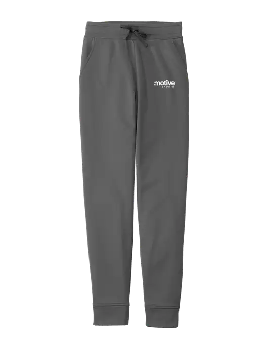 Sport-Wick Dark Grey Fleece Jogger w/Motive Studio Logo