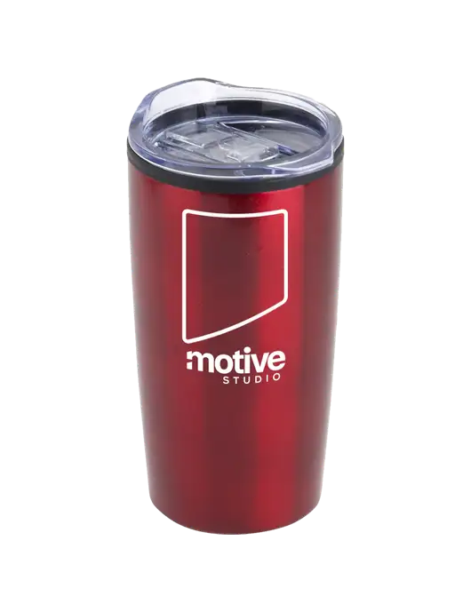 Olympus Red 20 oz Tumbler w/Motive Studio Logo