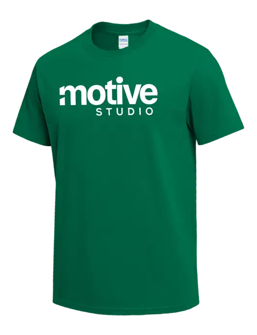 Kelly Green Heavyweight 6.1 oz T-Shirt w/Motive Studio Logo