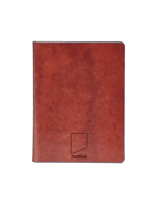 Fabrizio Brown Rfid Passport Holder w/Motive Studio Logo